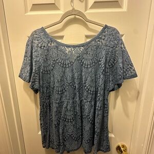 Blue Lace Blouse